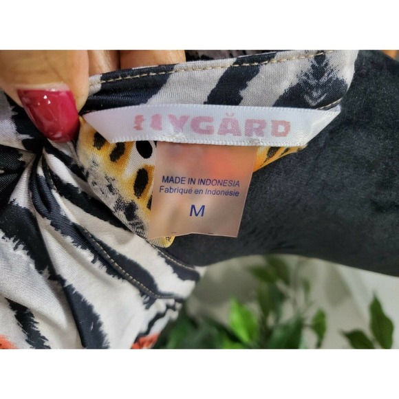 Nygard Women's Multicolor Polyester Round Neck Long Sleeve Blouse Size Medium - Picture 9 of 11